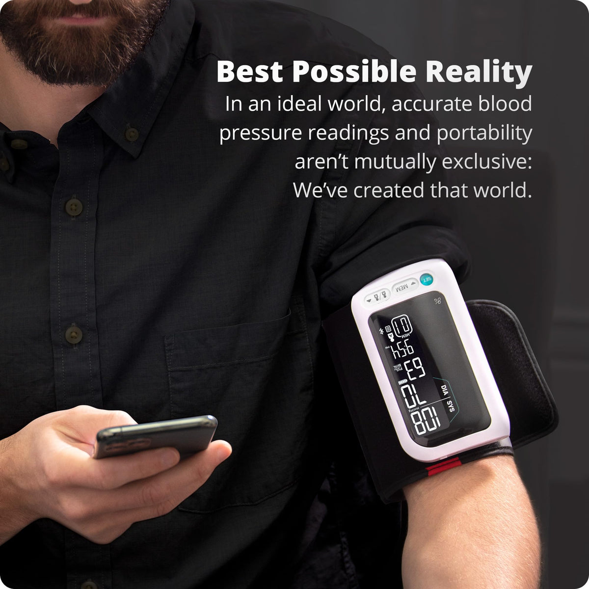 Bluetooth Blood Pressure Monitor with Upper Arm Cuff C352
