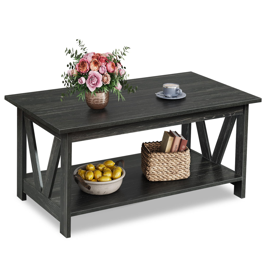 39.4" Wood Storage Coffee Table X84757