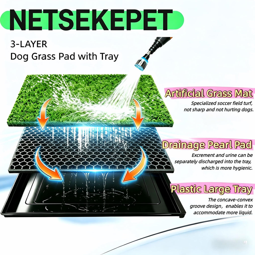 30''X20'' Artificial Turf Dog Grass Pad with Tray Z90189