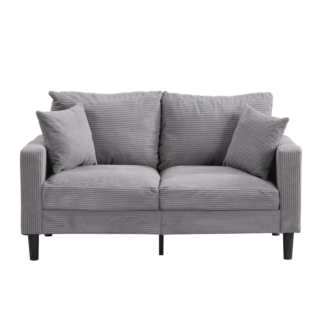 Light Gray Upholstered 2 Seat Loveseat Sofa H134228
