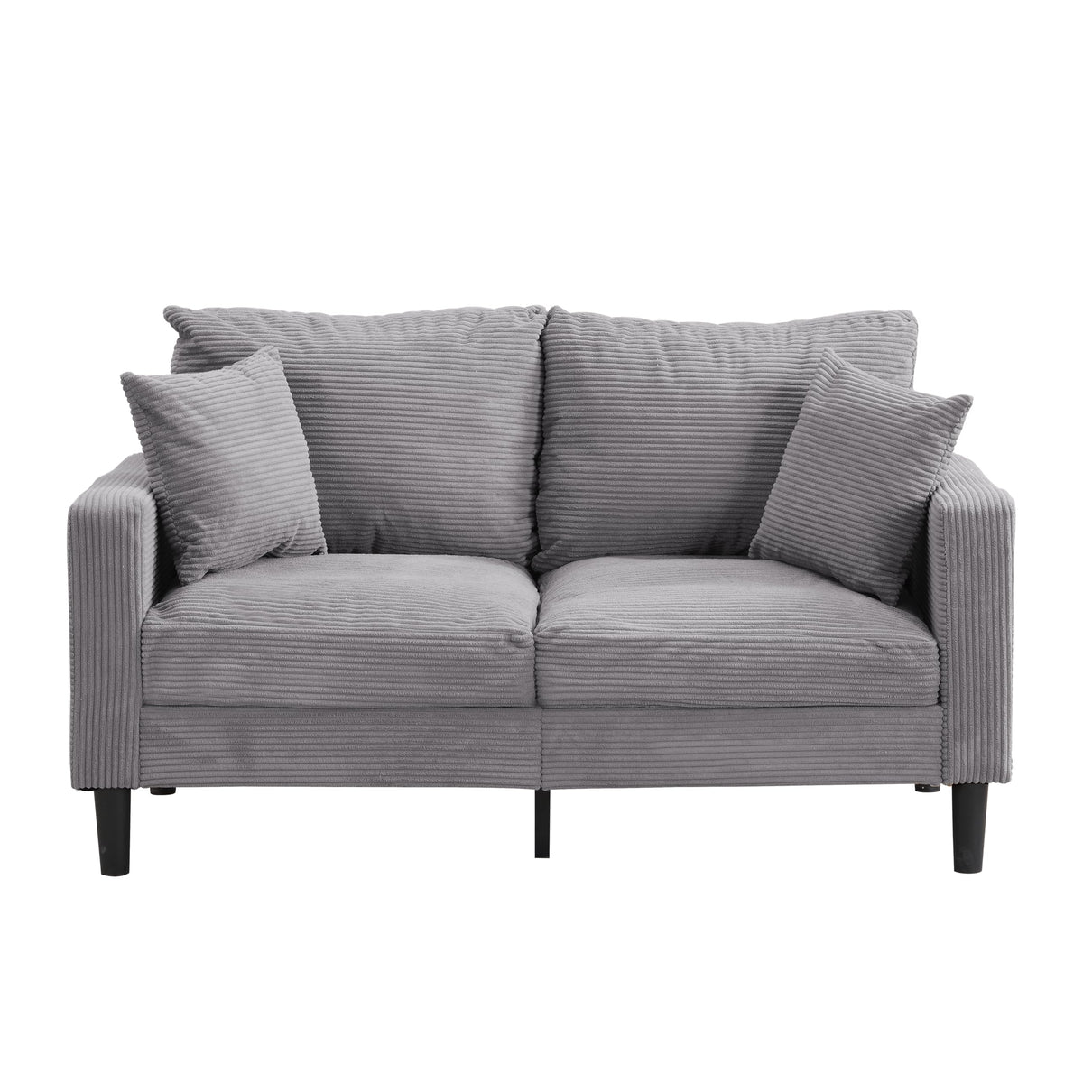 Light Gray Upholstered 2 Seat Loveseat Sofa H134228