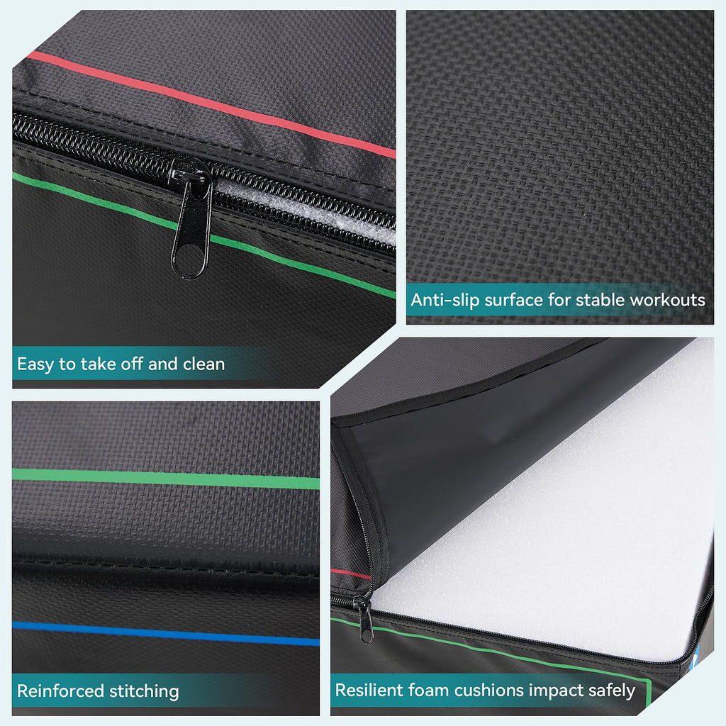 3-in-1 Non-Slip Cushioned Plyometric Jump Box R36483