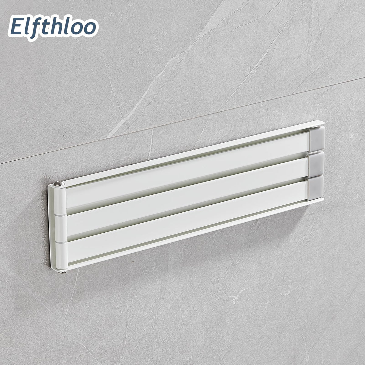 Swivel Kitchen Towel Rack 3-Arm White E534133
