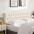 Beige Queen Size Tufted Headboard W39501