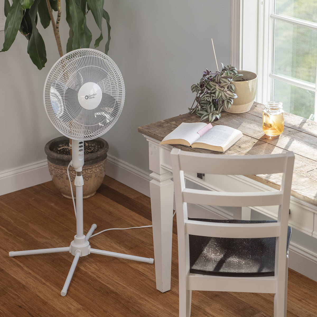 16 inch 3 Speed Oscillating Pedestal Fan White F750959
