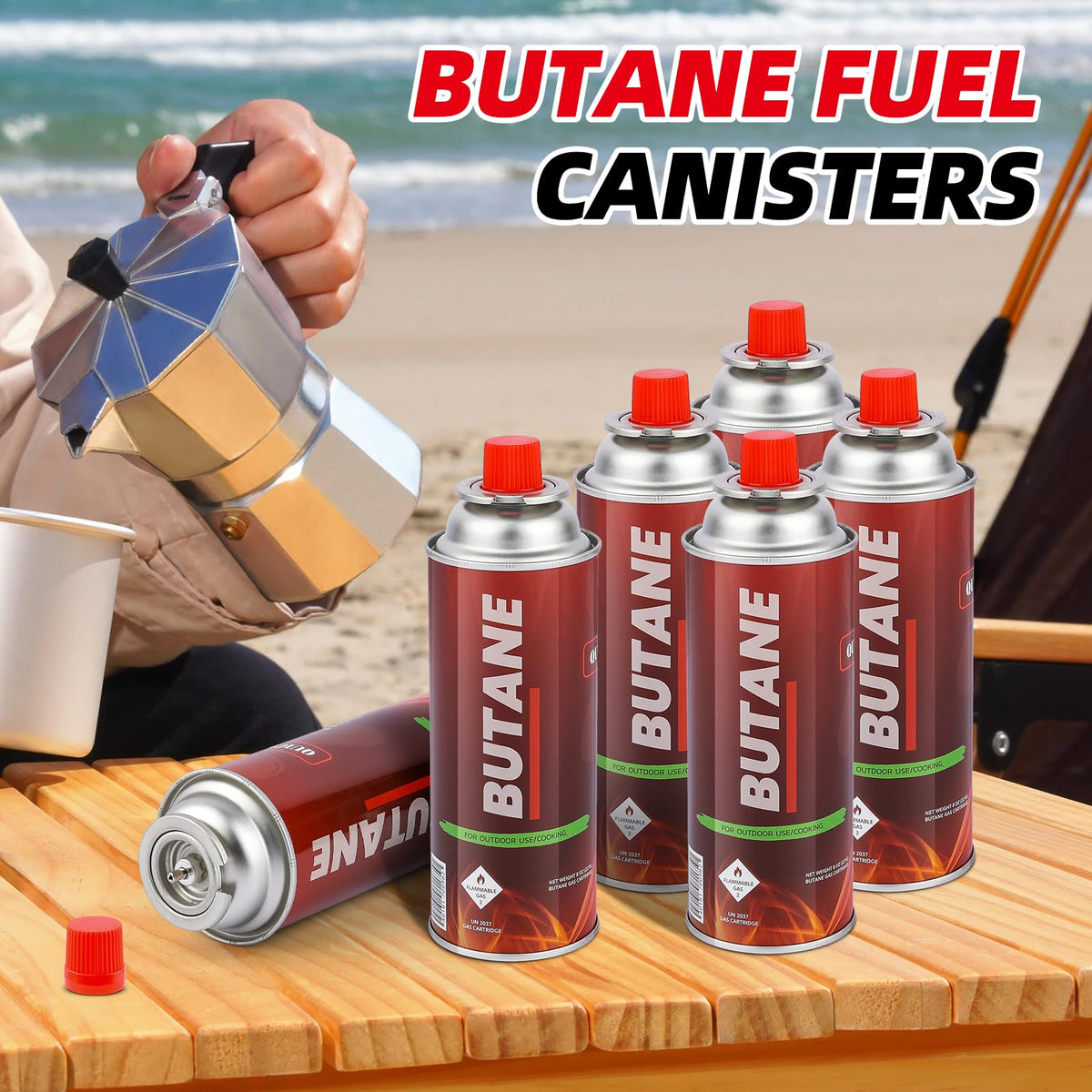 12 Pack 8oz Butane Fuel Cylinders D251827