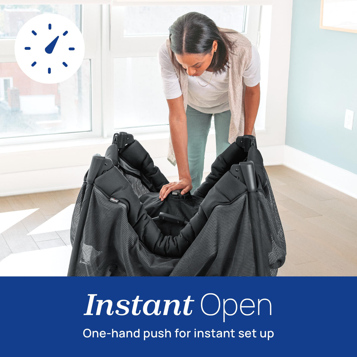 Instant Setup Playard with Bassinet and Carry Bag K447
