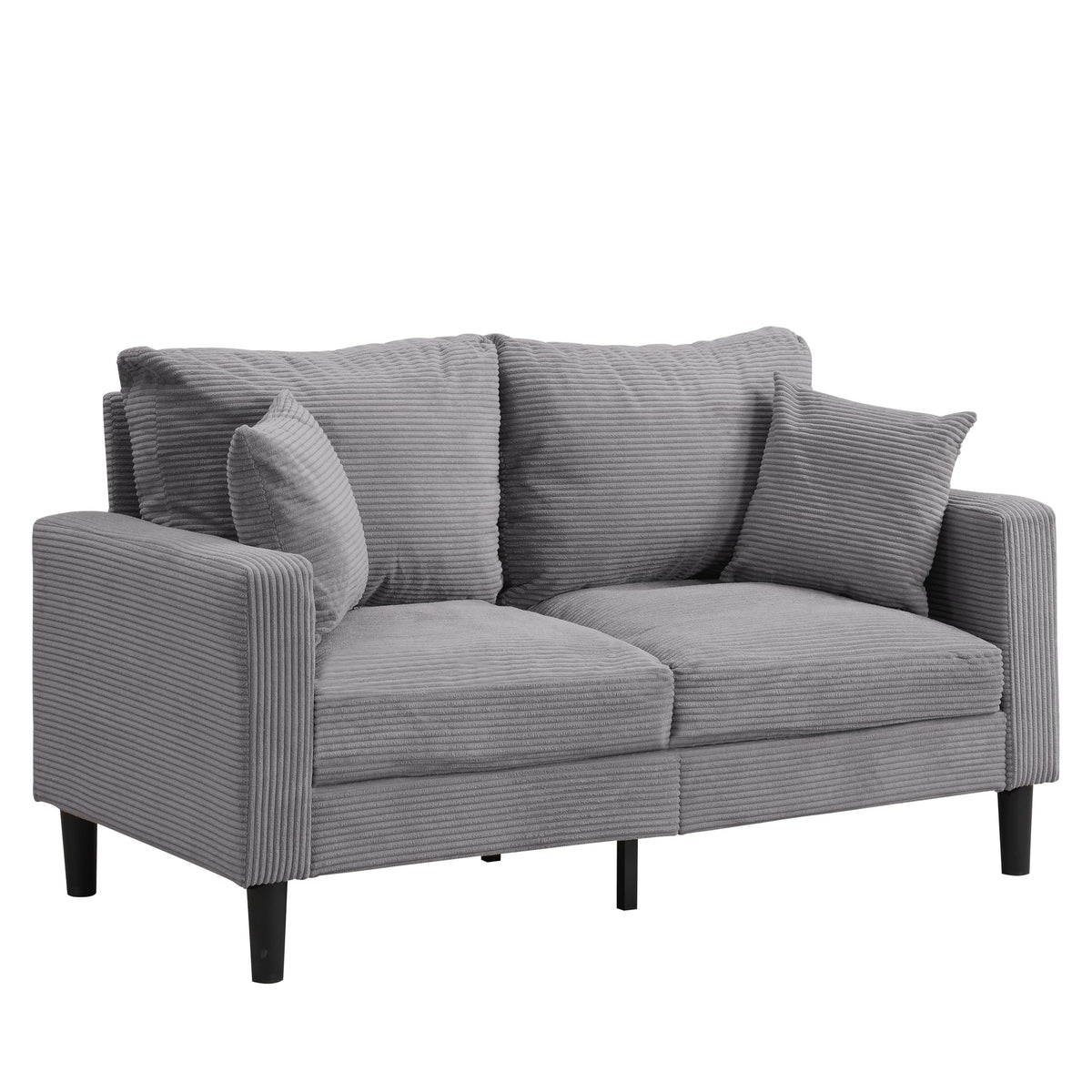 Light Gray Upholstered 2 Seat Loveseat Sofa H134228