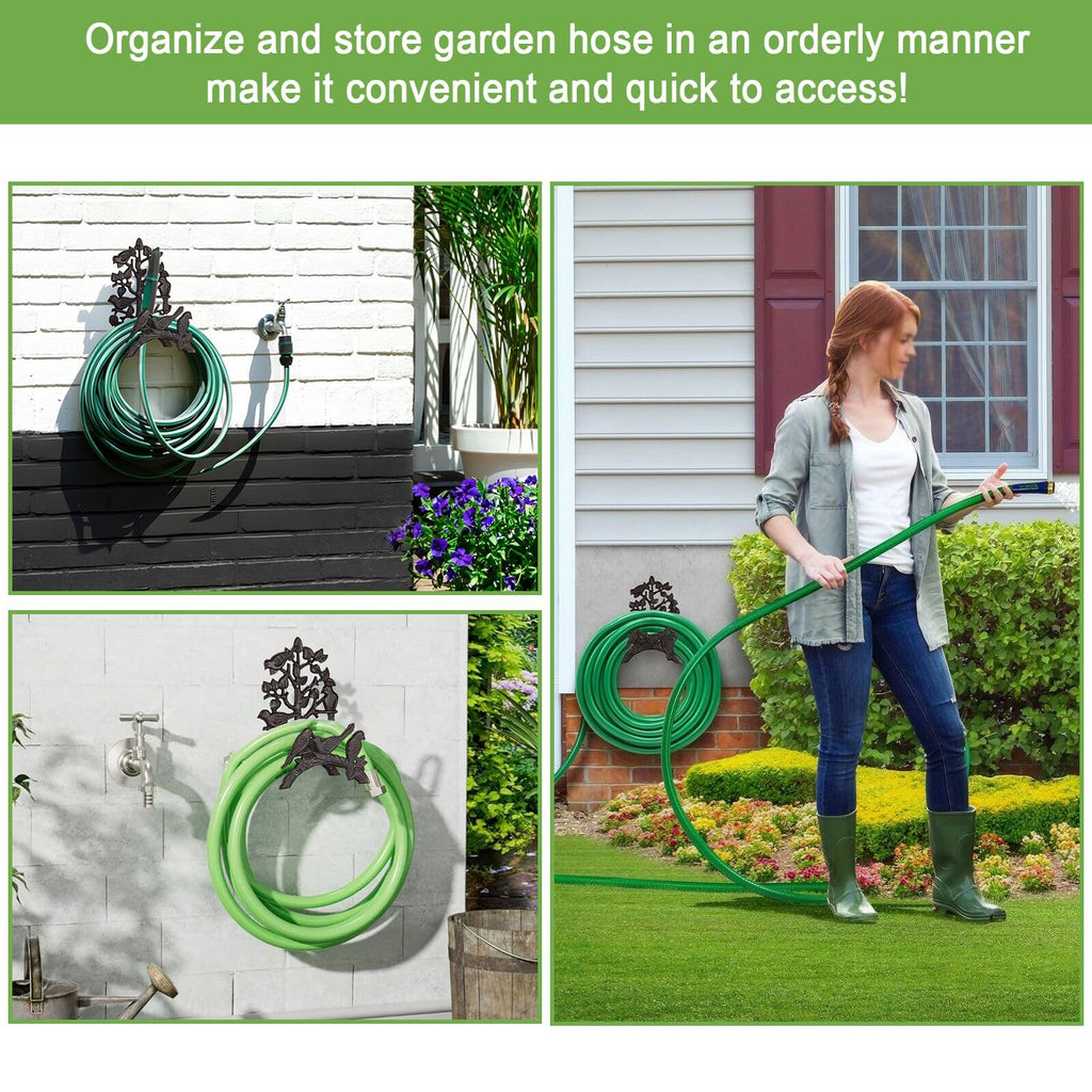 Cast Iron Wall Mount Garden Hose Holder B42996