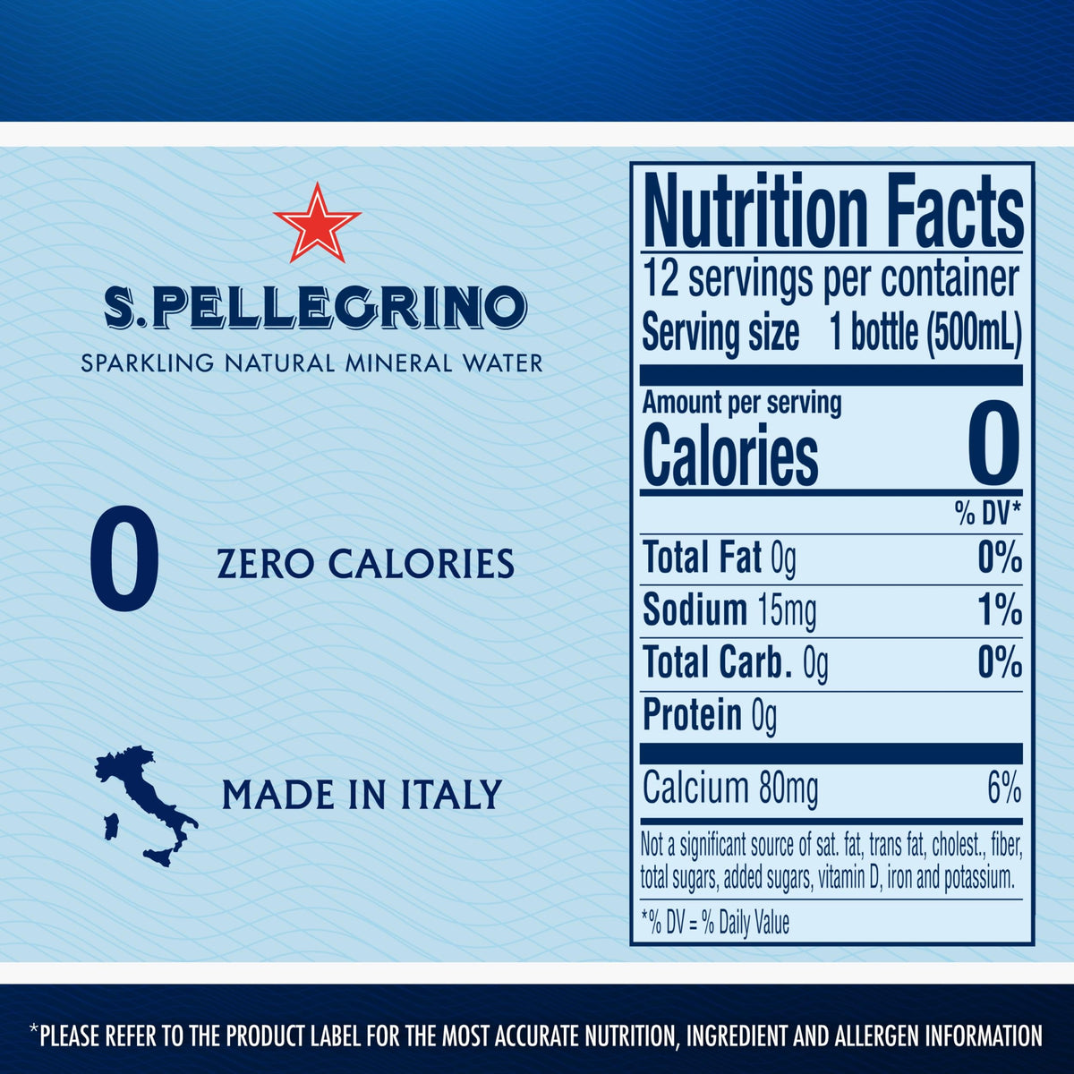 Sparkling Natural Mineral Water 16.9 Fl Oz Pack of 12 H972034