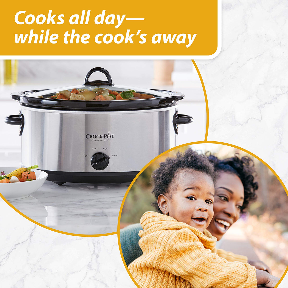7 Quart and 2 Quart Manual Slow Cooker P782