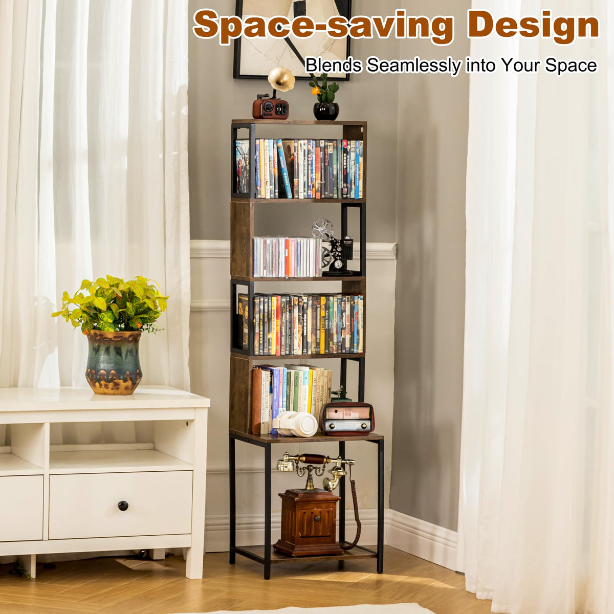 6-Tier CD DVD Storage Rack J773225