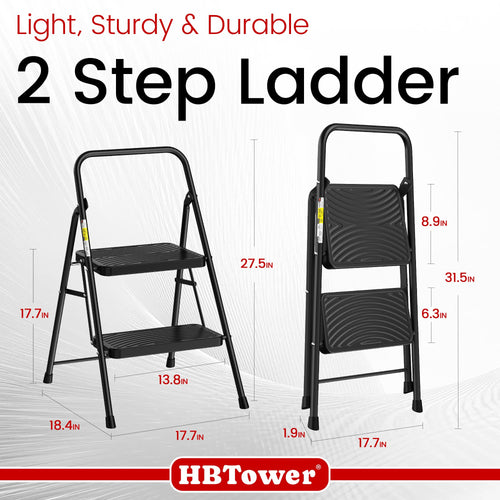 2 Step Ladder with Anti-Slip Pedal H5413