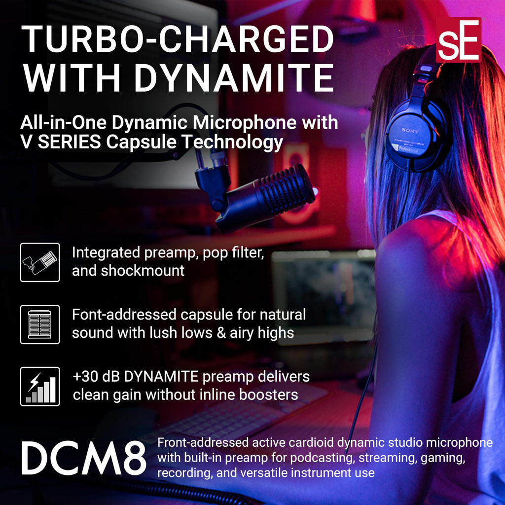 Dynamic Microphone with Built-in Preamp, Shockmount & Pop Filter U9989