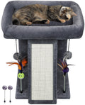 Grey Cat Tree Tower with Scratching Post A90942