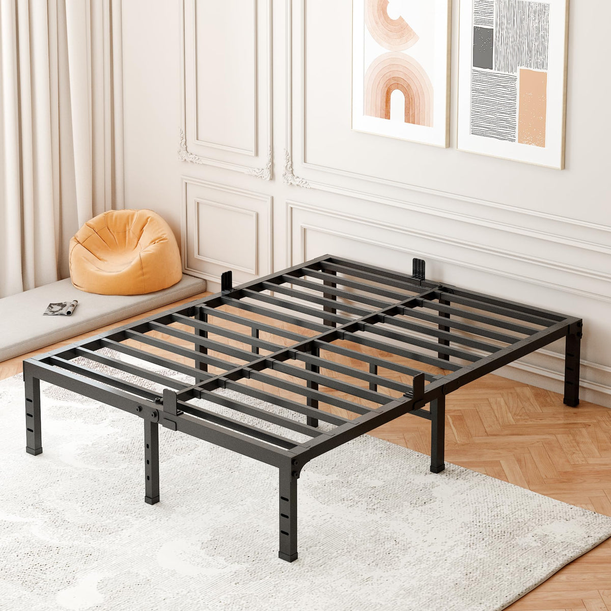 16 Inch Heavy Duty Metal Platform Bed Frame Full Size X739