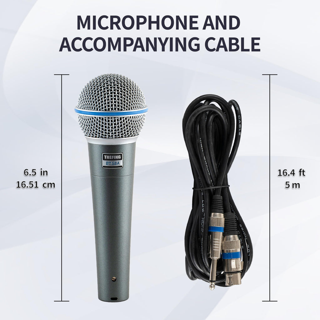 Wired Dynamic Handheld Karaoke Microphone with Audio Cable S182