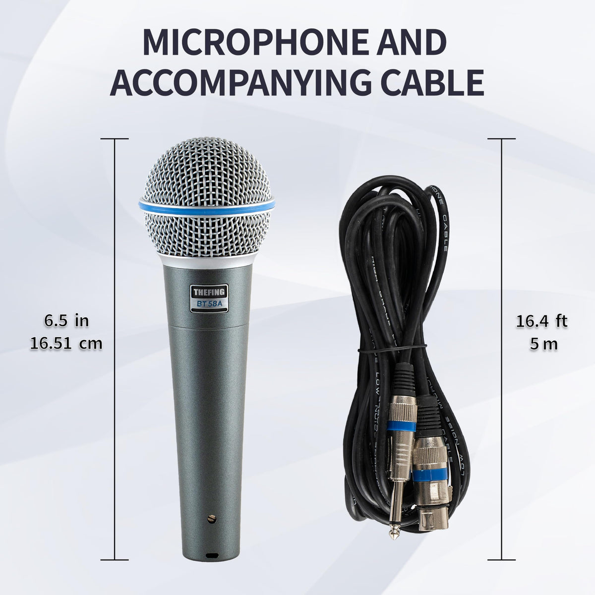 Wired Dynamic Handheld Karaoke Microphone with Audio Cable S182