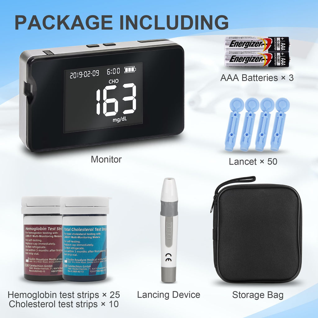 Hemoglobin Test Meter with 25 Test Strips F756541