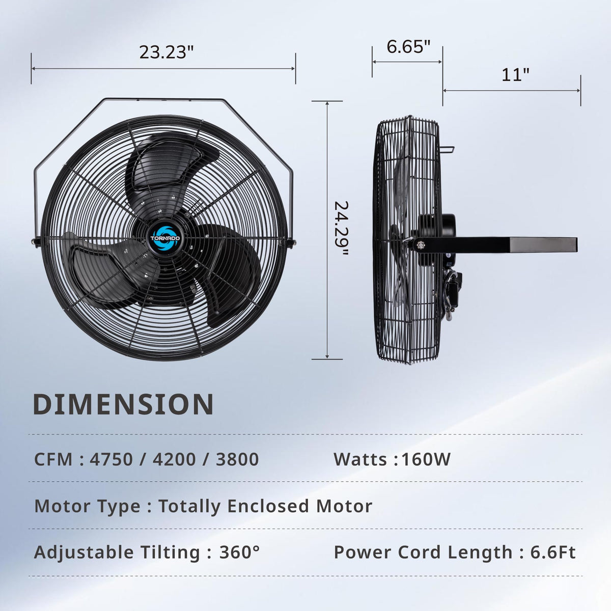 20-Inch High Velocity Outdoor Wall Fan D2209