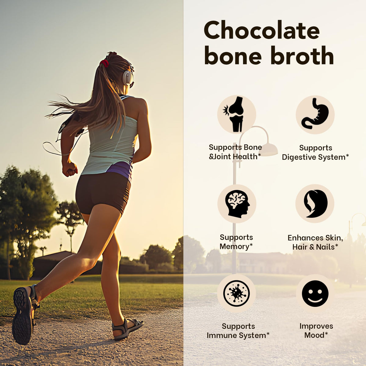 Bone Broth Protein Powder Hot Chocolate Cocoa G9733