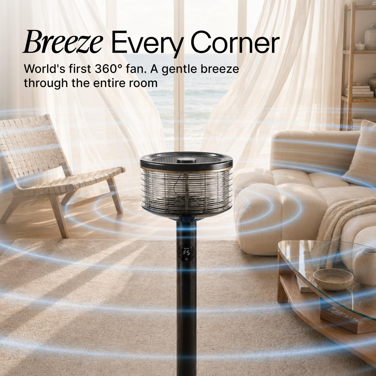 Height-Adjustable Floor & Table Fan T10778