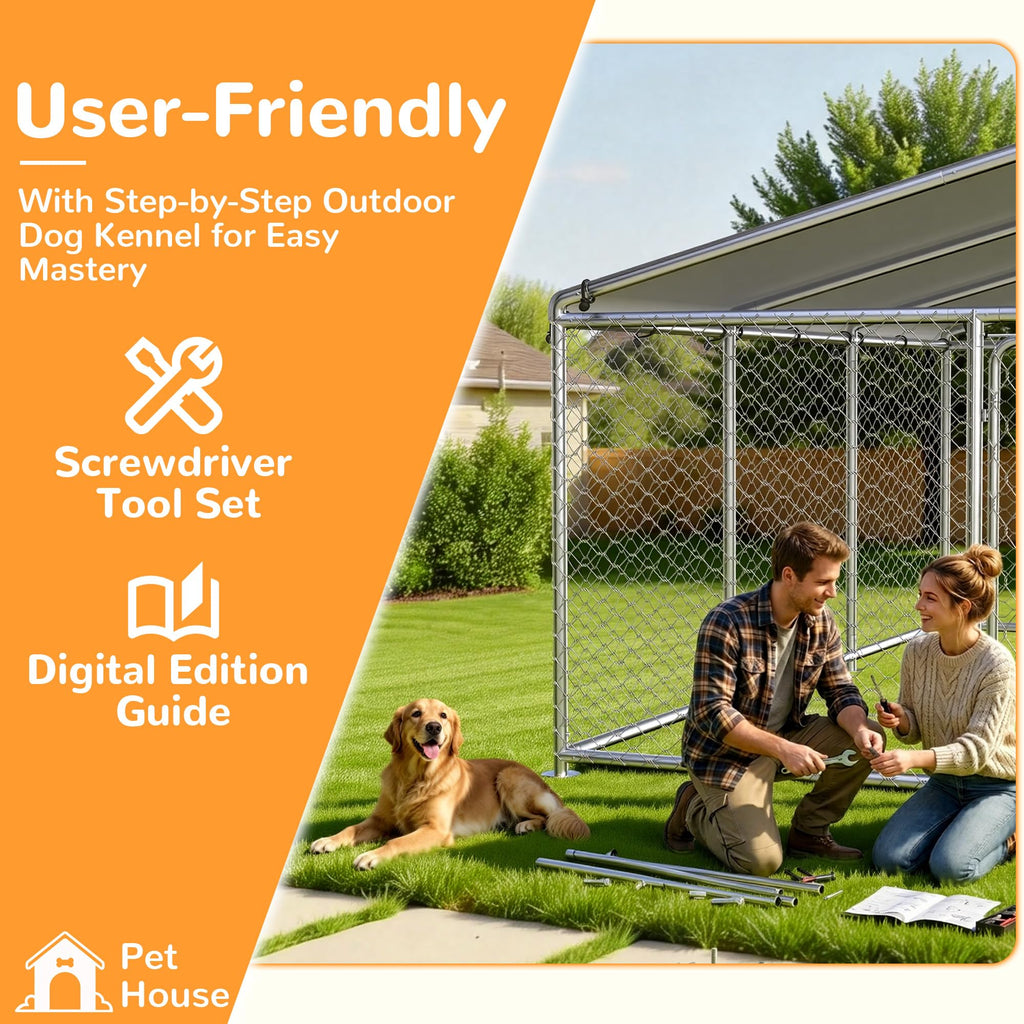 10x10 ft Heavy Duty Outdoor Dog Kennel G734