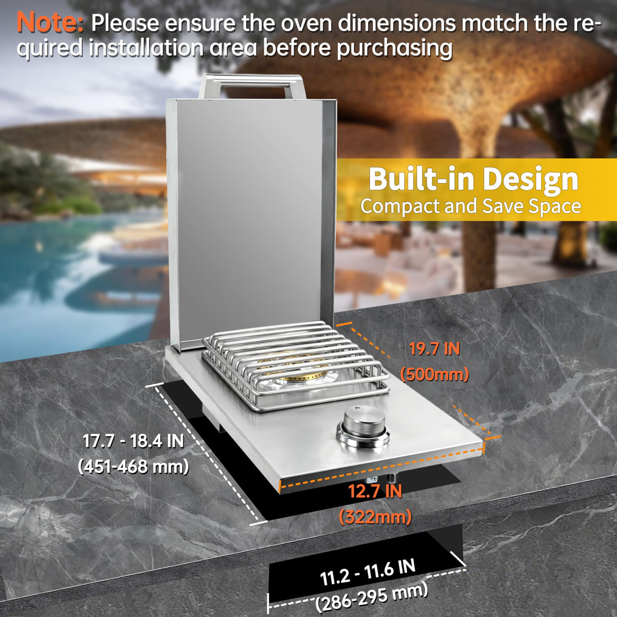 Built-in Single Side Burner O34246