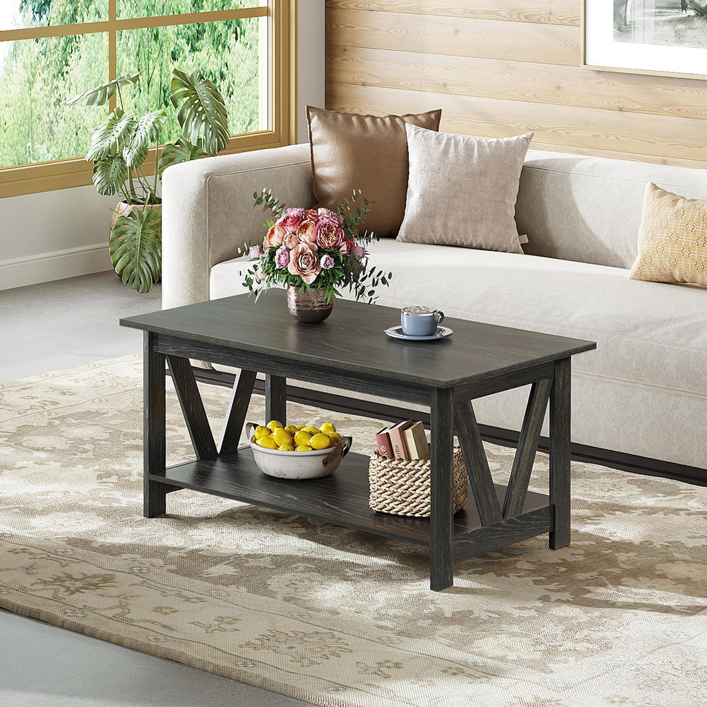 39.4" Wood Storage Coffee Table X84757