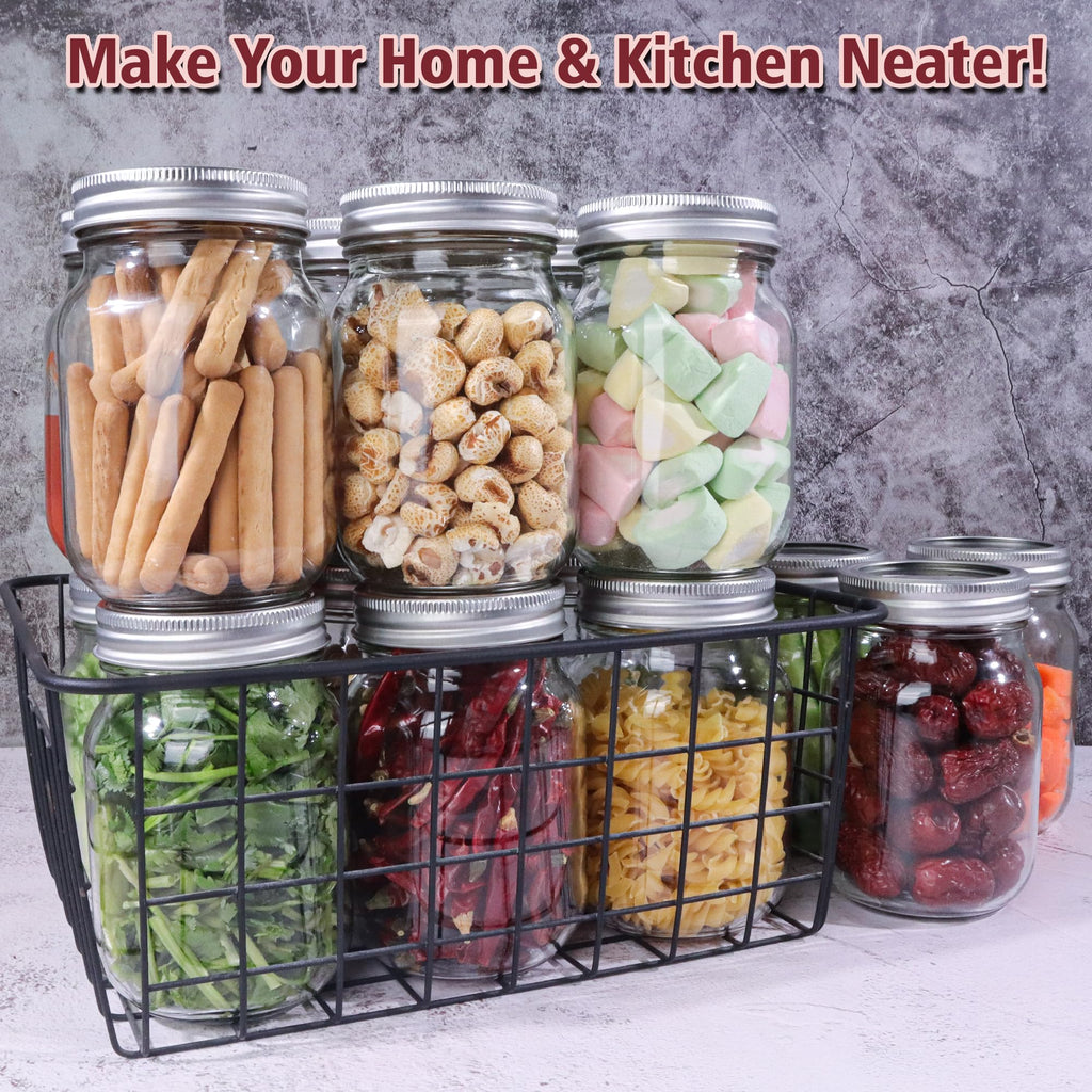 16 oz Mason Jars with Lids and Bands, 15 Pack T345