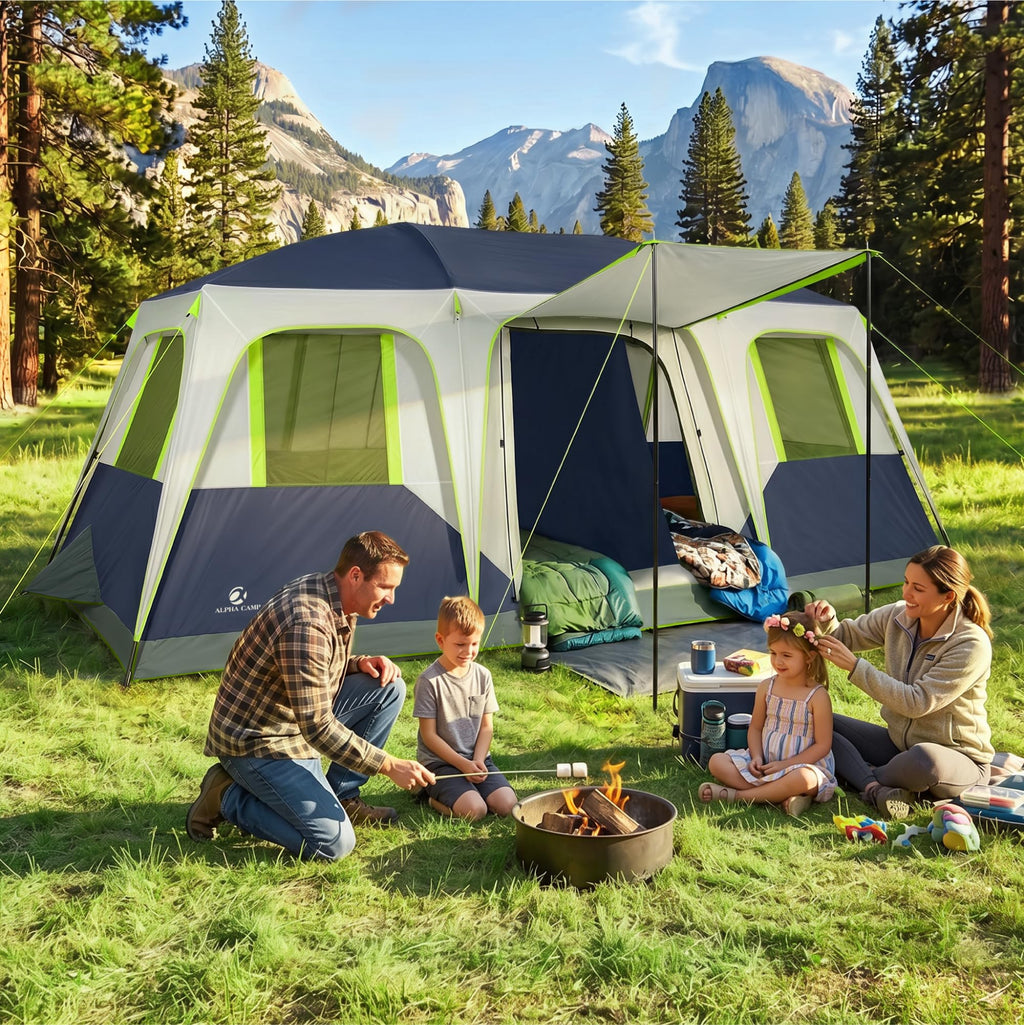 12 Person Camping Tent with Shade Canopy O525