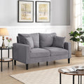 Light Gray Upholstered 2 Seat Loveseat Sofa H134228