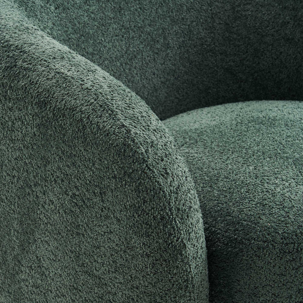 Green Boucle Swivel Accent Chair Set of 2 B881211