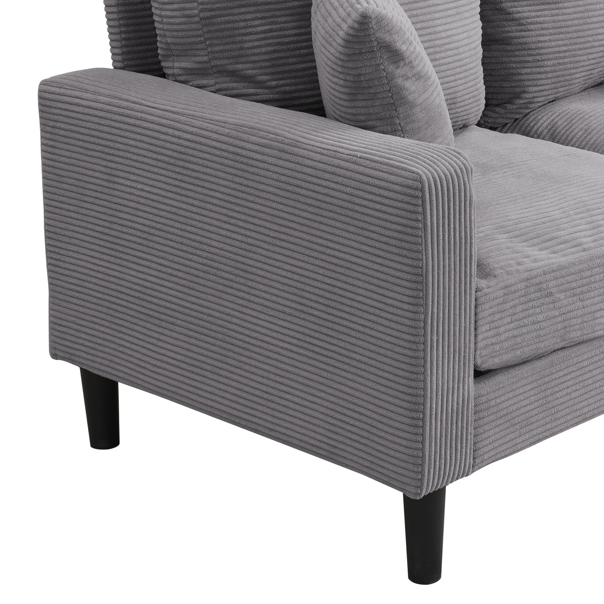 Light Gray Upholstered 2 Seat Loveseat Sofa H134228