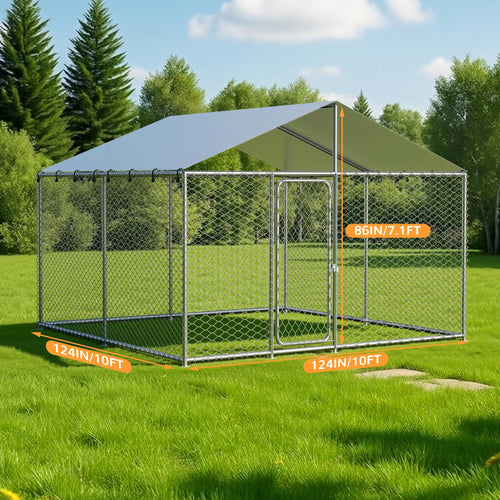 10x10 ft Heavy Duty Outdoor Dog Kennel G734