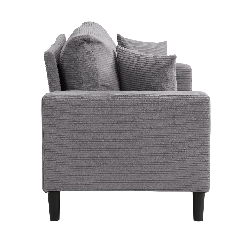 Light Gray Upholstered 2 Seat Loveseat Sofa H134228