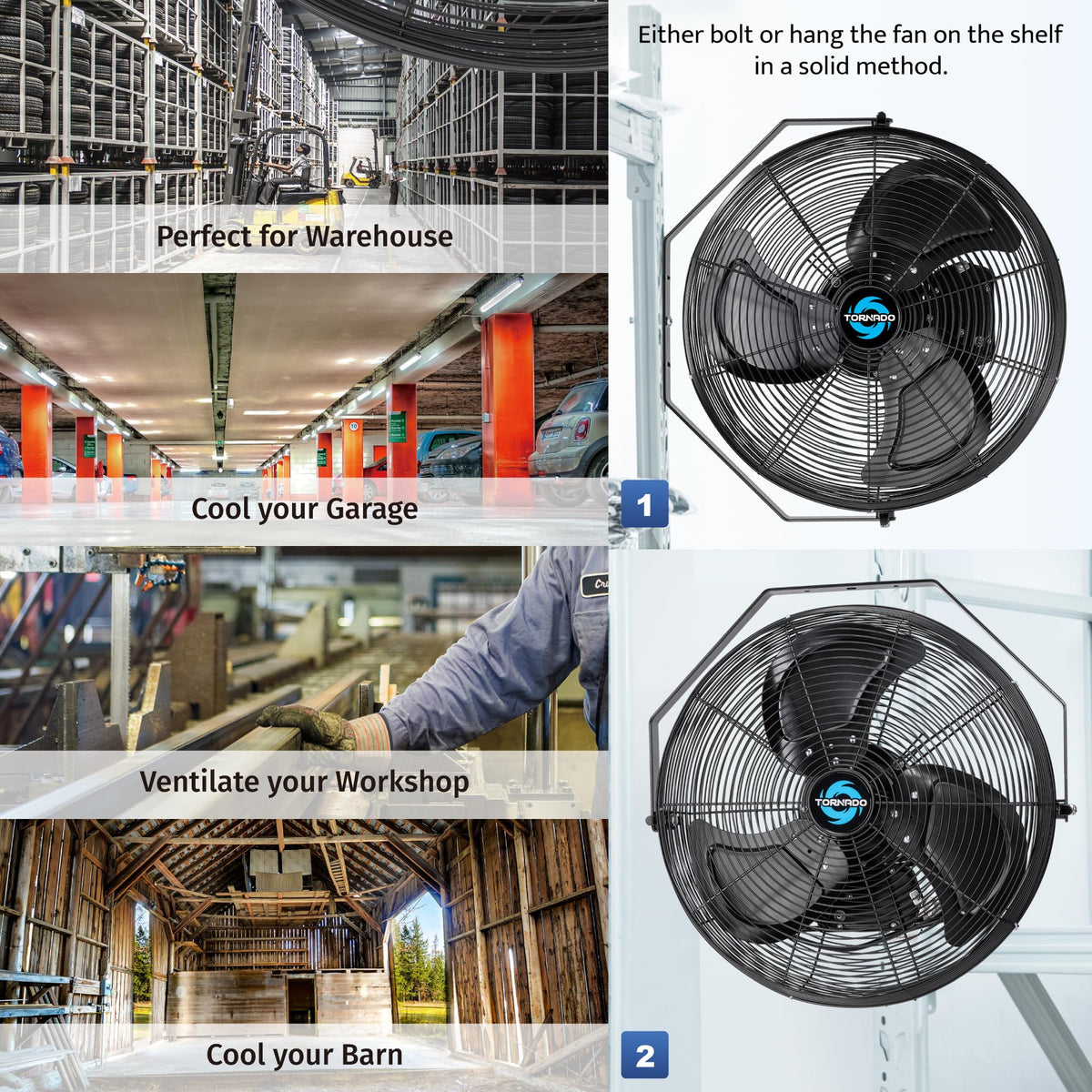20-Inch High Velocity Outdoor Wall Fan D2209
