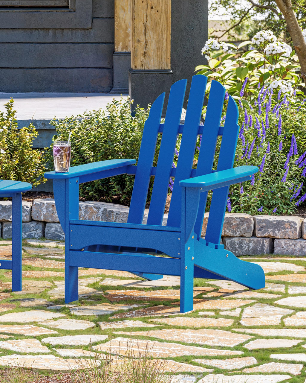 Pacific Blue Outdoor Adirondack Chair V95415