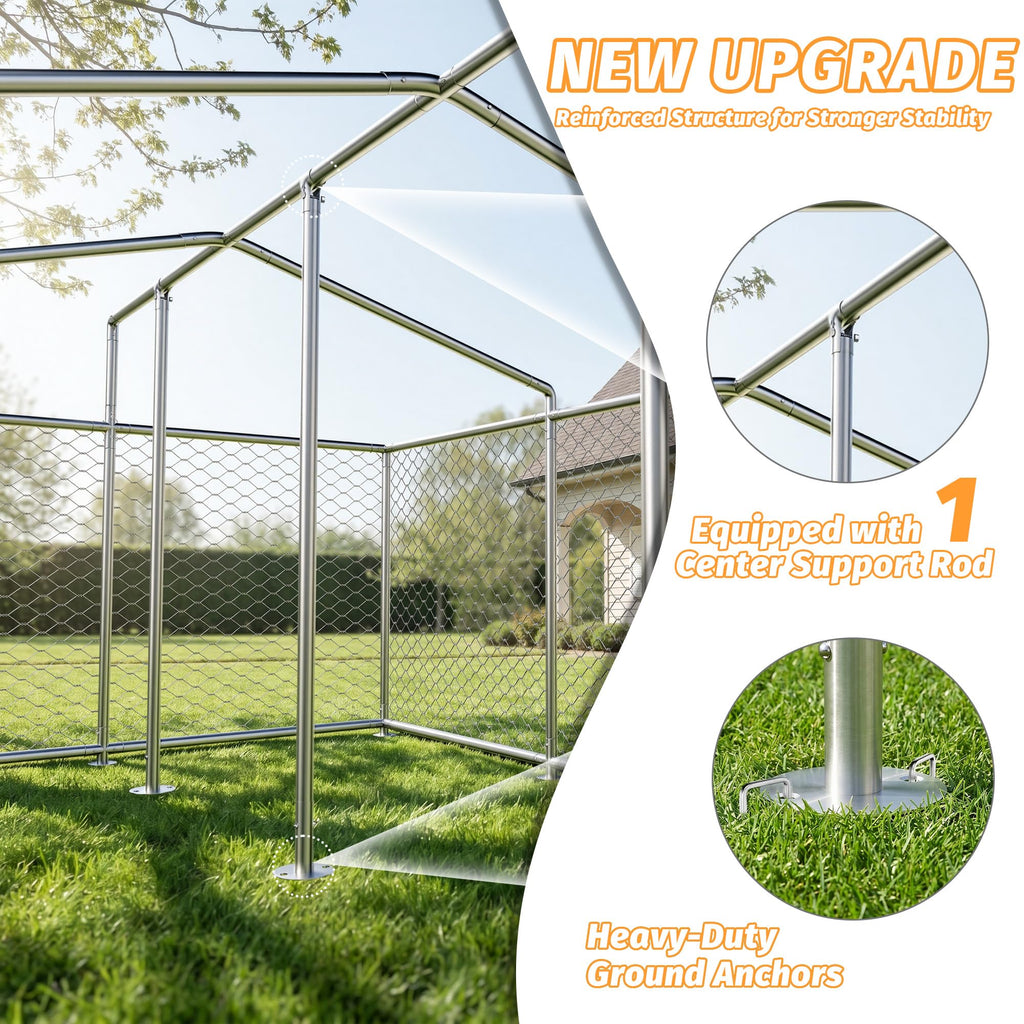 10x10 ft Heavy Duty Outdoor Dog Kennel G734