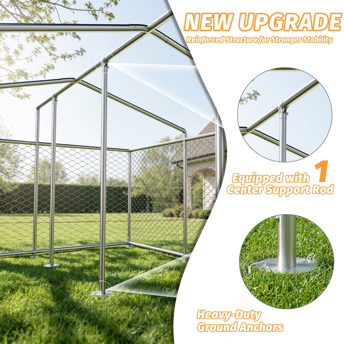 10x10 ft Heavy Duty Outdoor Dog Kennel G734
