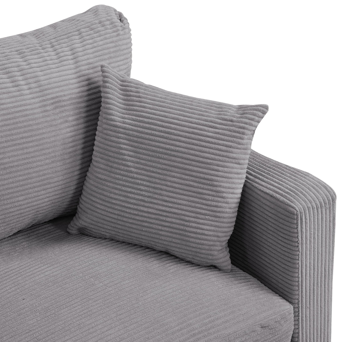 Light Gray Upholstered 2 Seat Loveseat Sofa H134228
